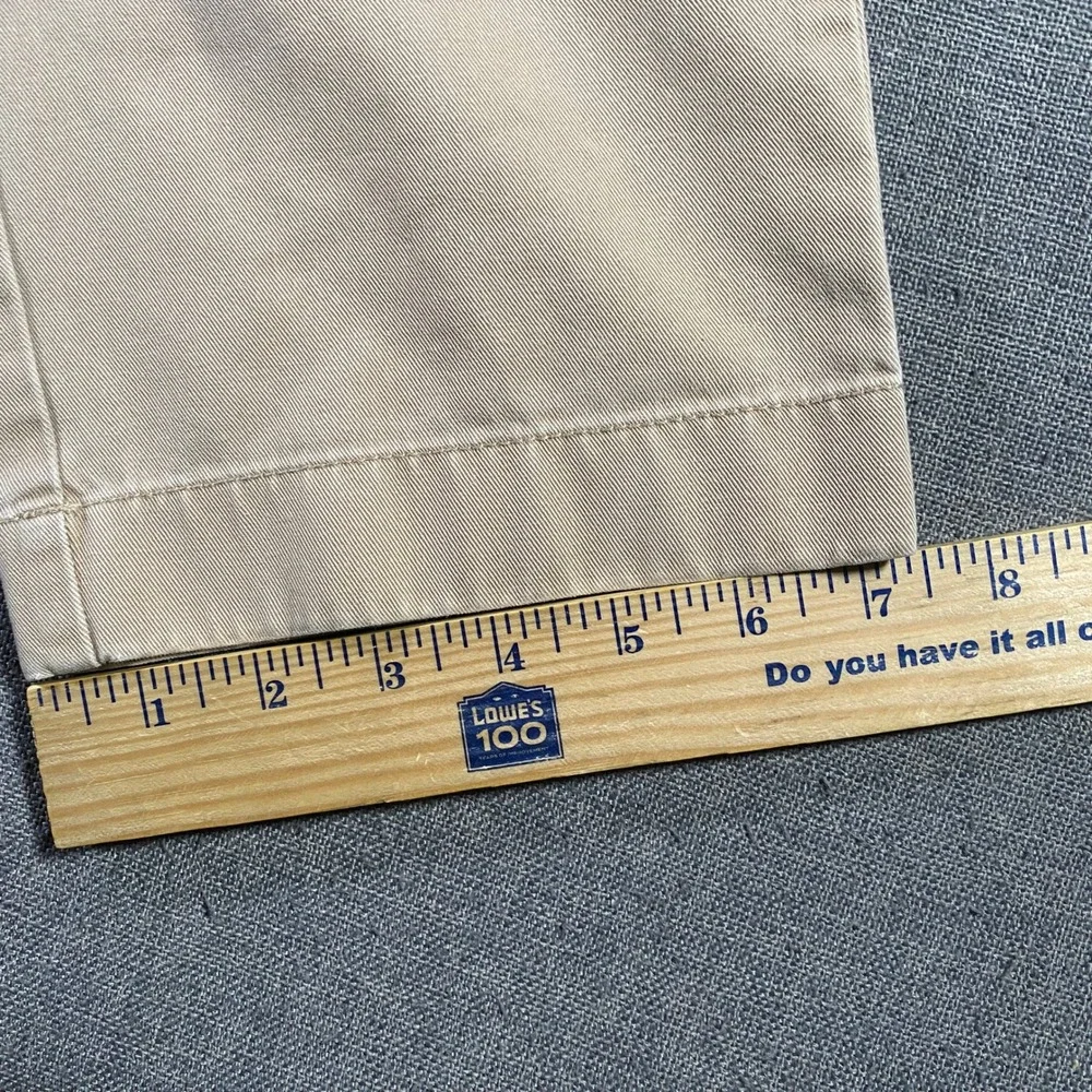 J. Crew The Driggs Mens 36x34 (Fits 36x32) Khaki Beige Chino Pants Cotton Casual